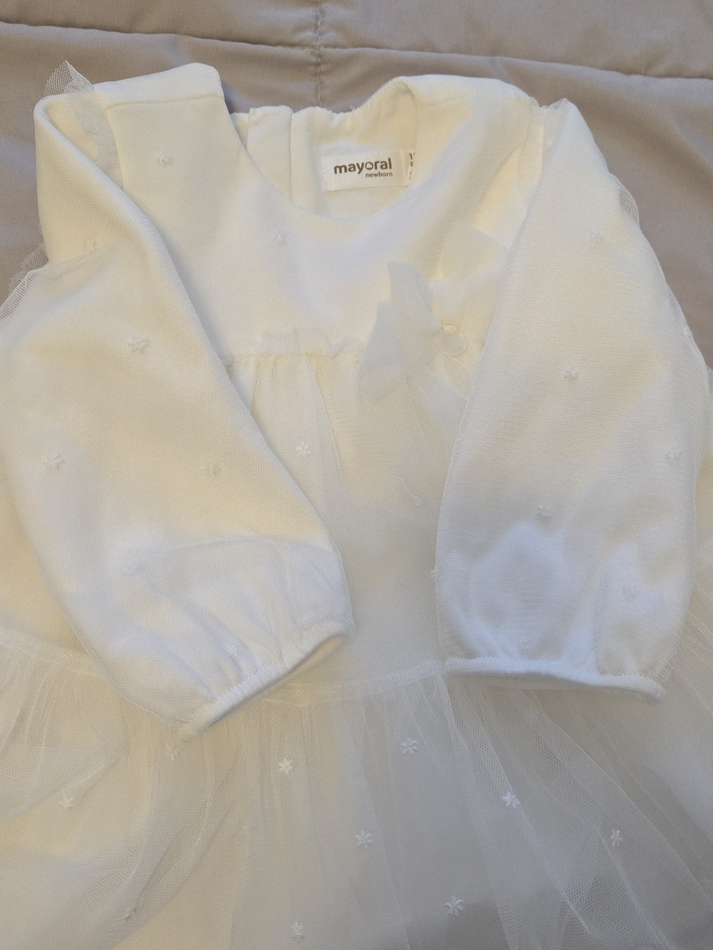 Mayoral White Tulle Layered Formal Dress NWOT